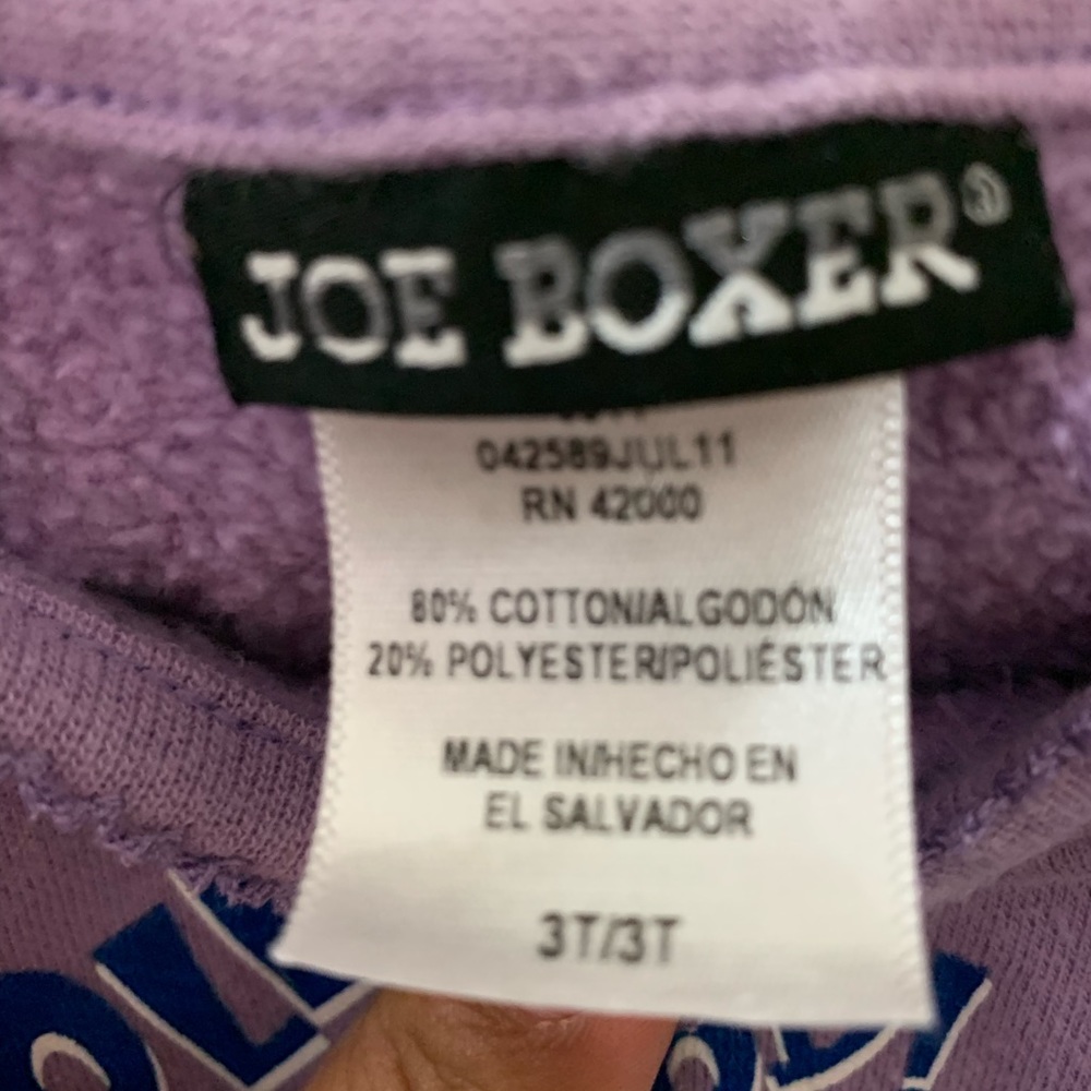 Joe boxer sweatshirt